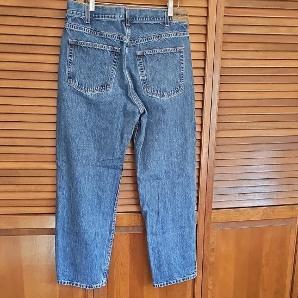 Kirkland Signature Classic Blue Denim Jeans 100% cotton 34x30